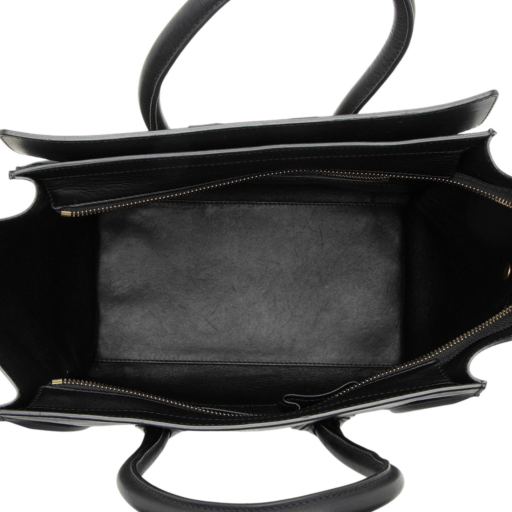 Celine Drummed Calfskin Mini Luggage Tote (SHF-emBVnY)