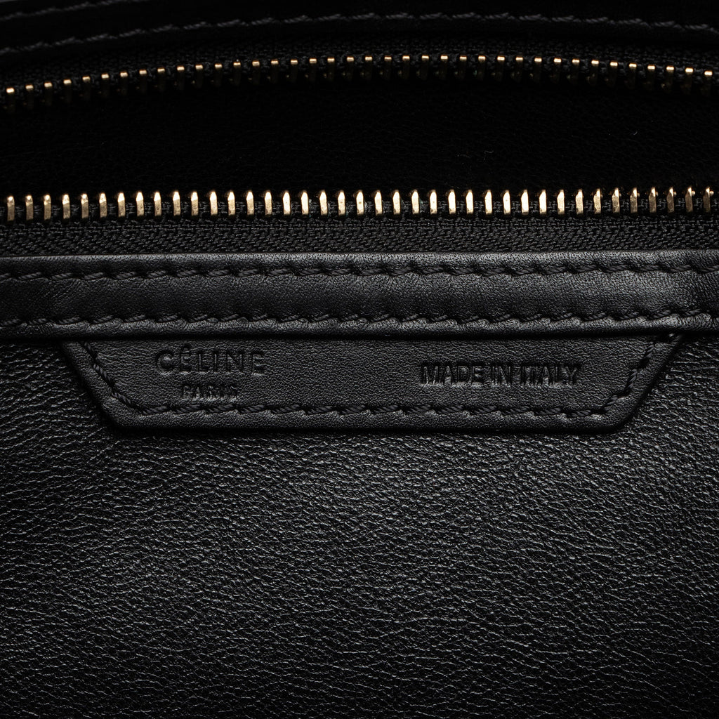 Celine Drummed Calfskin Mini Luggage Tote (SHF-emBVnY)