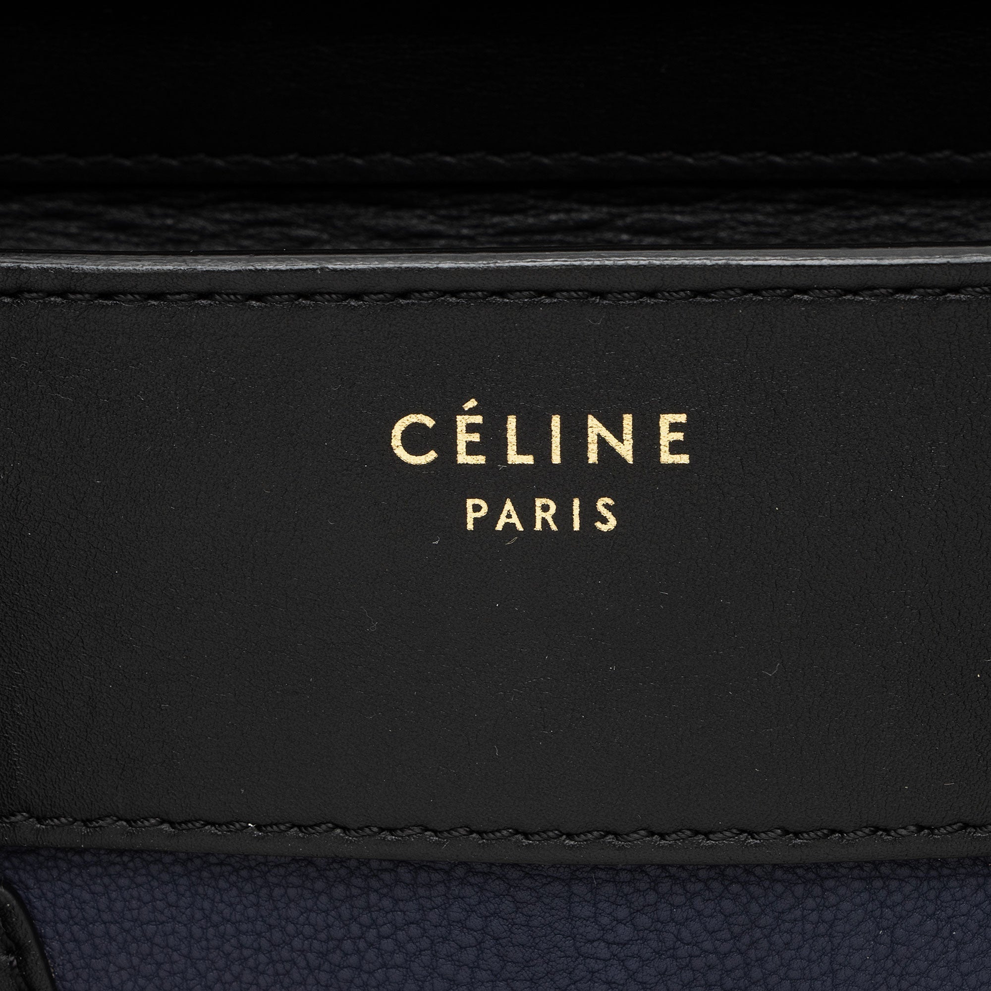 Celine Drummed Calfskin Mini Luggage Tote (SHF-emBVnY)