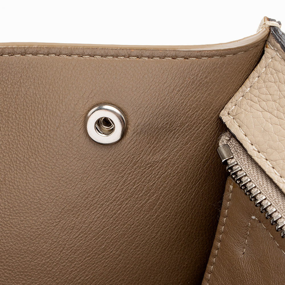 Celine Drummed Calfskin Suede Medium Trapeze Bag (SHF-15252)