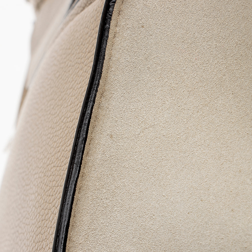 Celine Drummed Calfskin Suede Medium Trapeze Bag (SHF-15252)