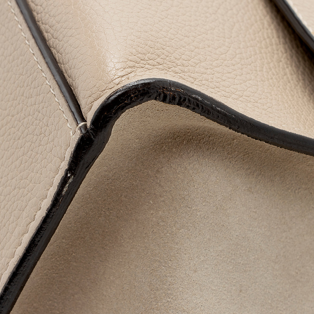 Celine Drummed Calfskin Suede Medium Trapeze Bag (SHF-15252)