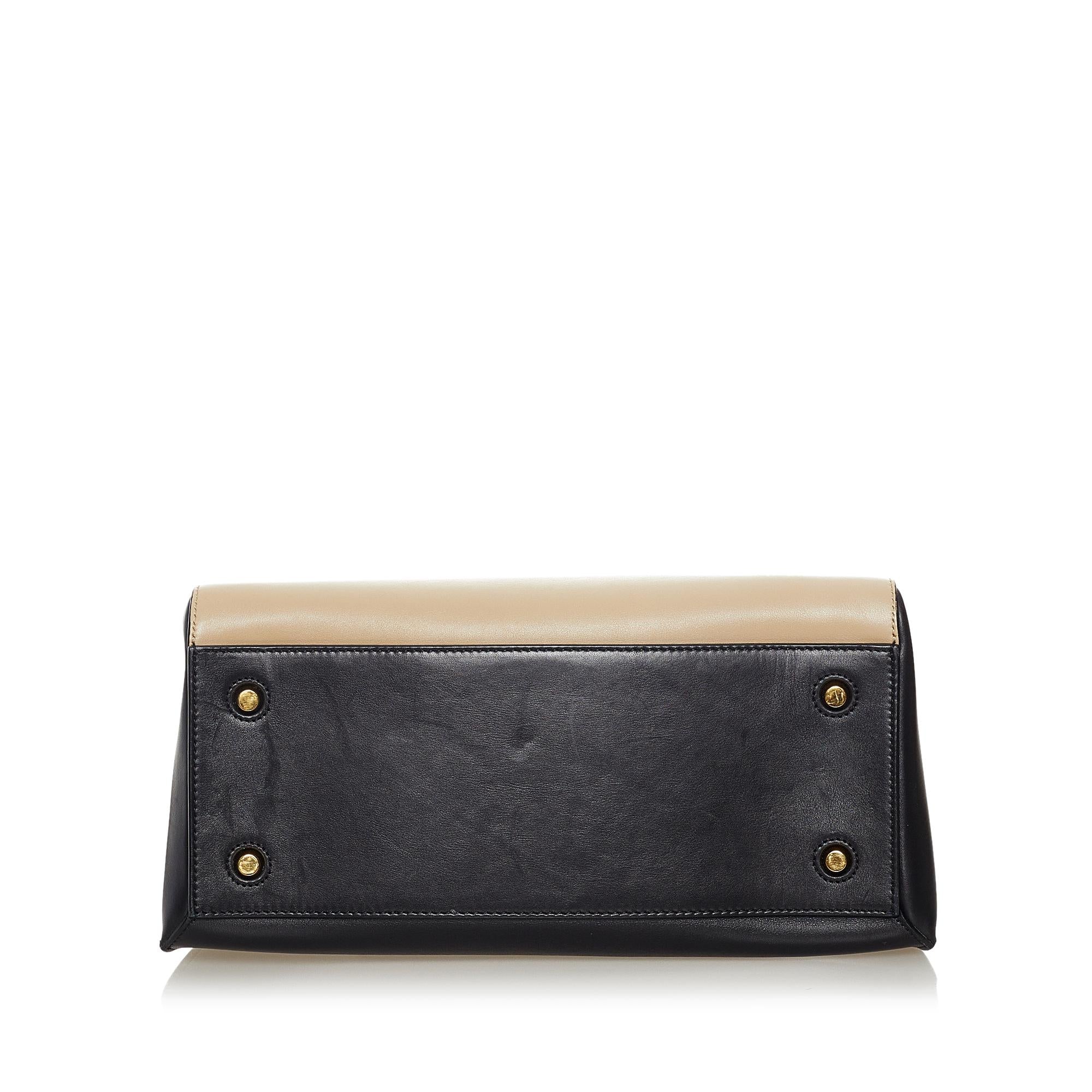 Celine Edge Bicolor Leather Handbag (SHG-28192)