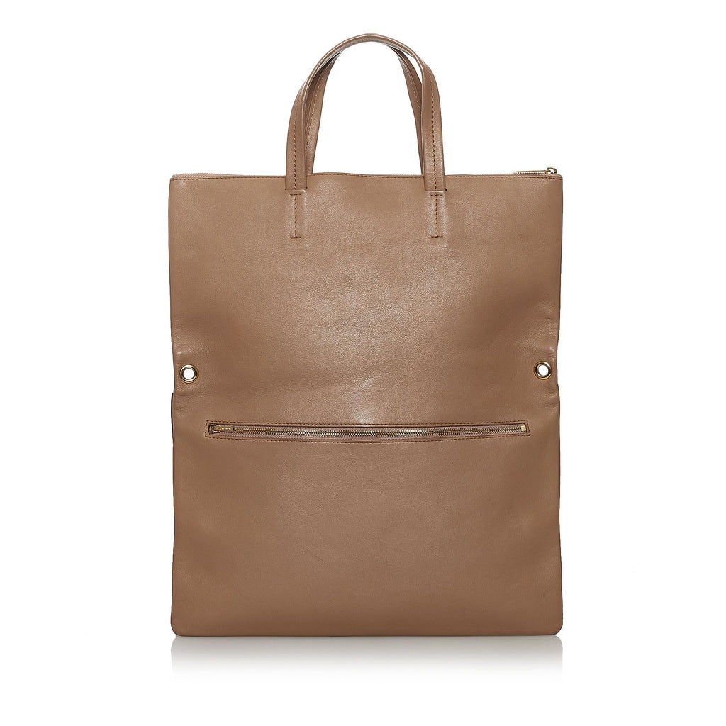 Celine Folded Cabas Leather Satchel (SHG-30205)