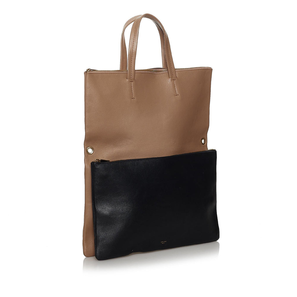 Celine Folded Cabas Leather Satchel (SHG-30205)