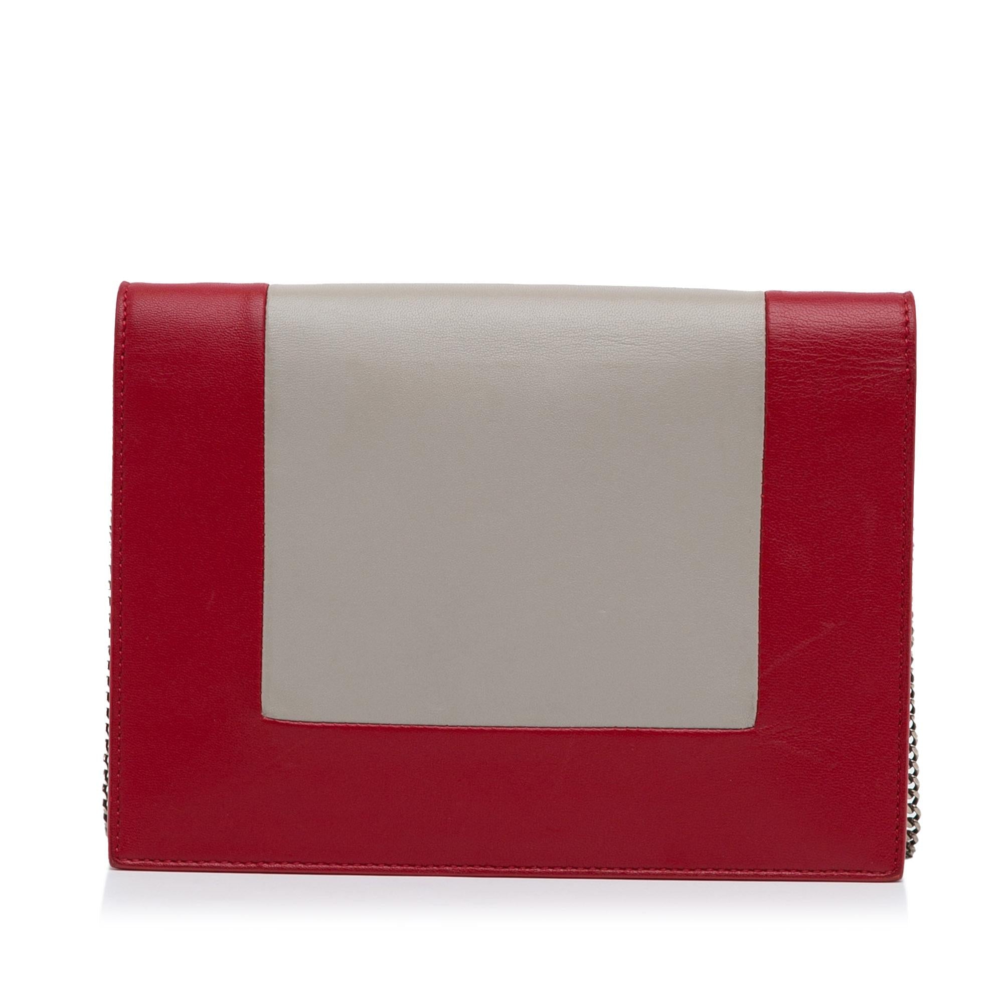 Celine Frame Leather Wallet on Chain (SHG-Pas2w0)