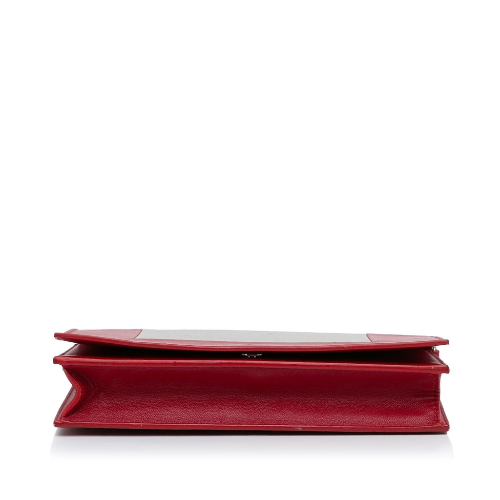 Celine Frame Leather Wallet on Chain (SHG-Pas2w0)