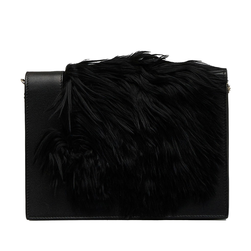 Celine Fur-Trim Frame Crossbody Bag (SHG-kW7lt6)