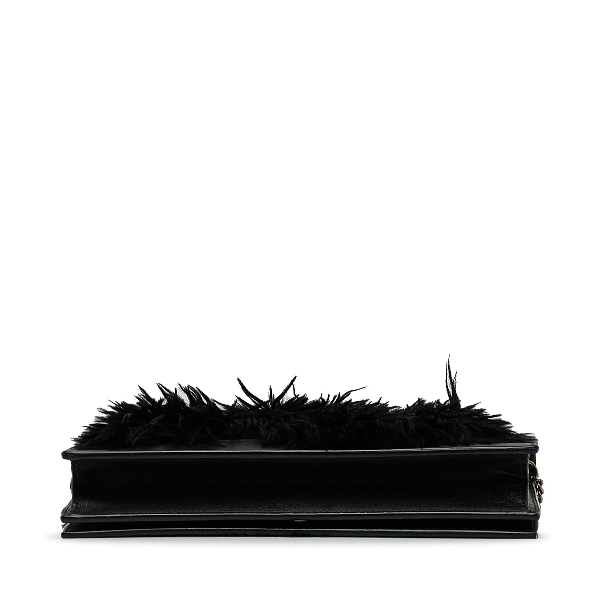 Celine Fur-Trim Frame Crossbody Bag (SHG-kW7lt6)