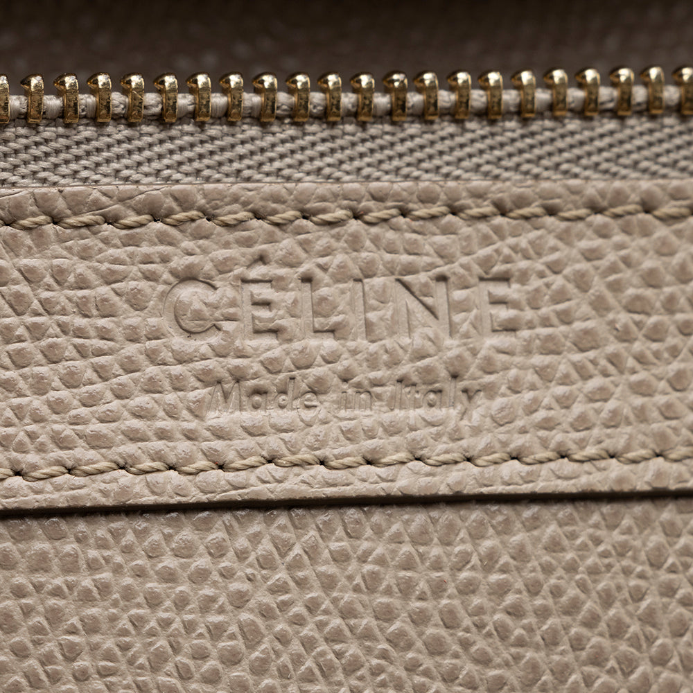 Celine Lambskin Bicolor Cabas Vertical Tote (SHF-17903)
