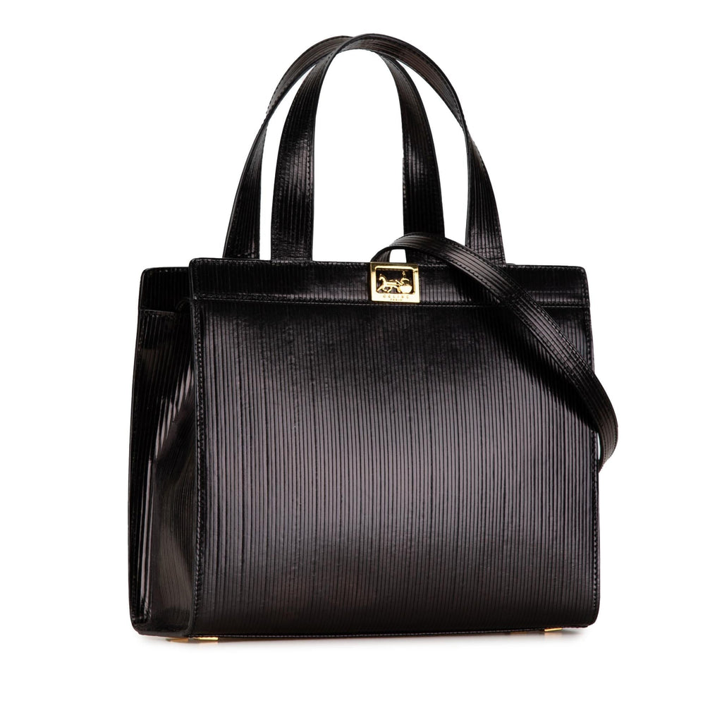 Celine Horse Carriage Embossed Leather Satchel (SHG-sJLJBn)