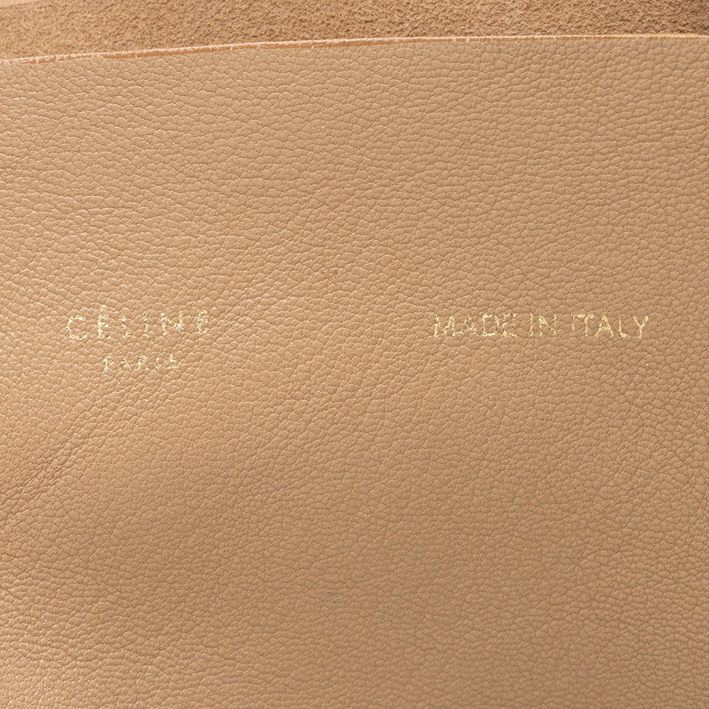 Celine Lambskin Bicolor Cabas Vertical Tote (SHF-15170)