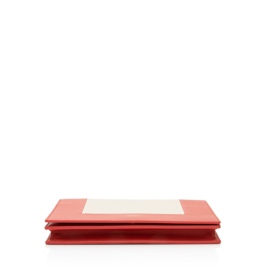 Celine Lambskin Frame Evening Clutch on Chain (SHF-rUHcBH)