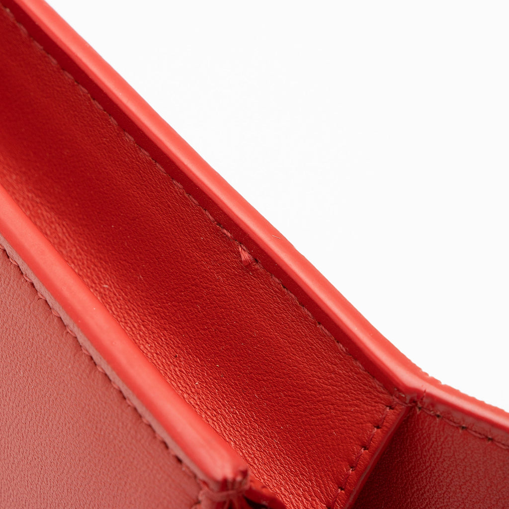 Celine Lambskin Frame Evening Clutch on Chain (SHF-rUHcBH)
