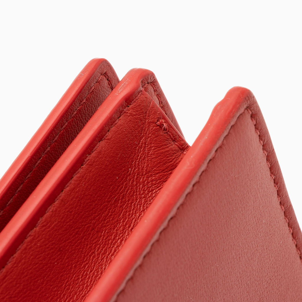 Celine Lambskin Frame Evening Clutch on Chain (SHF-rUHcBH)