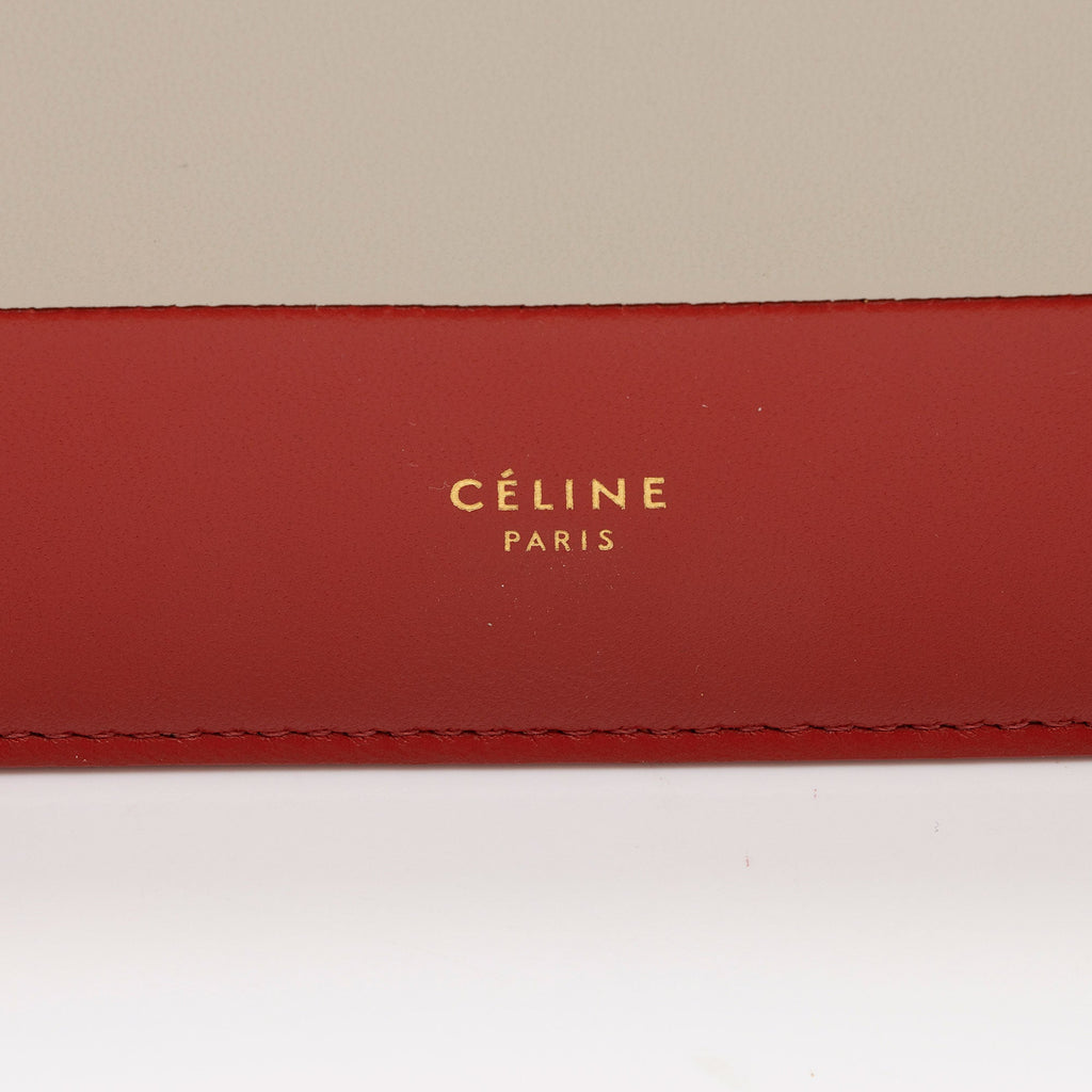 Celine Lambskin Frame Evening Clutch on Chain (SHF-rUHcBH)