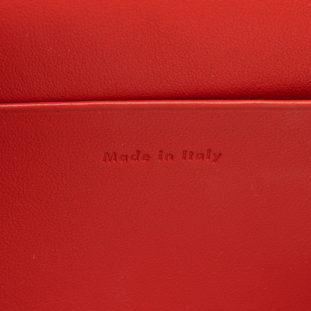 Celine Lambskin Frame Evening Clutch on Chain (SHF-rUHcBH)