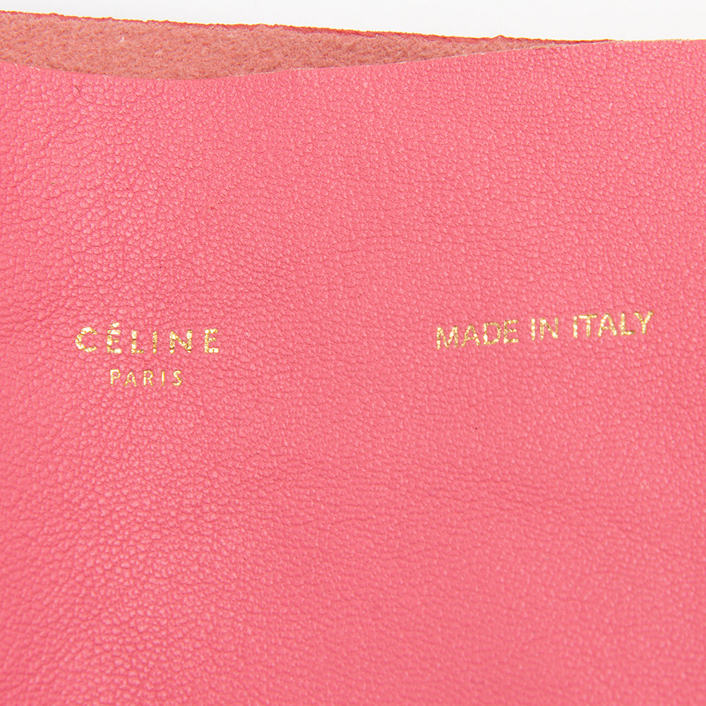 Celine Leather Bicolor Cabas Horizontal Tote - FINAL SALE (SHF-12750)
