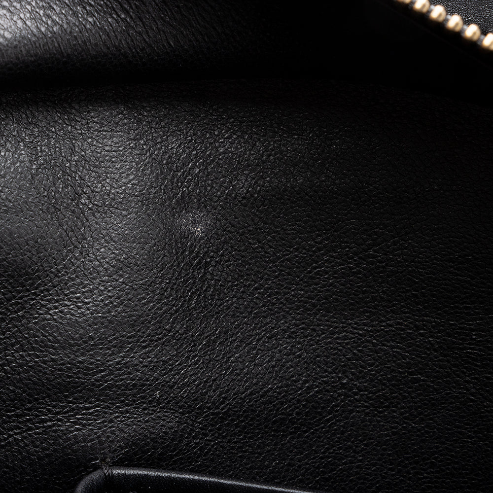 Celine Tricolor Leather Canvas Mini Luggage Tote (SHF-17162)