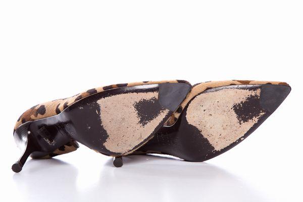 CÃƒÆ’Ã‚Â©line Leopard Print Calf Hair Pointed Toe Pumps SZ 36.5 sale
