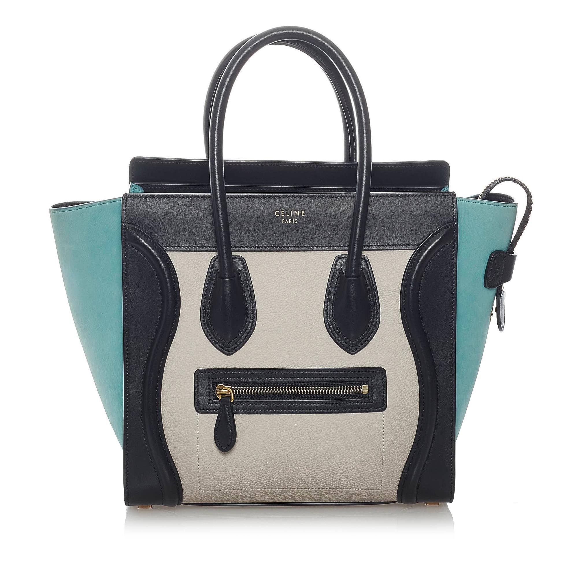 Celine Luggage Tote Tricolor Leather Handbag (SHG-31891)