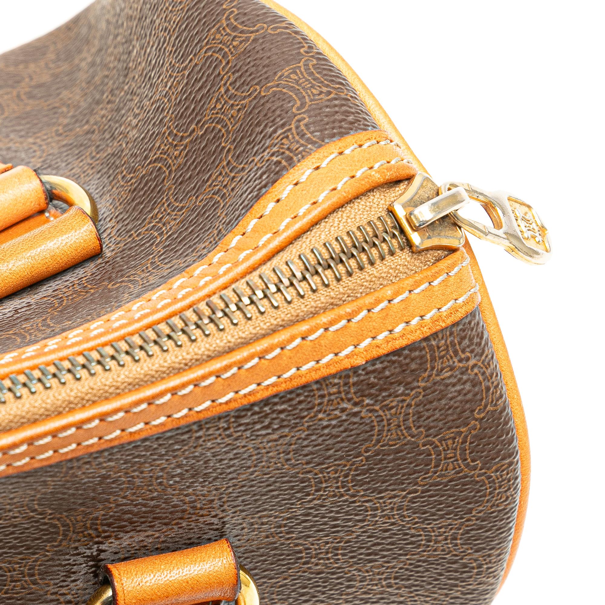 Celine Macadam Coated Canvas Boston Bag (SHG-MxiXR4)