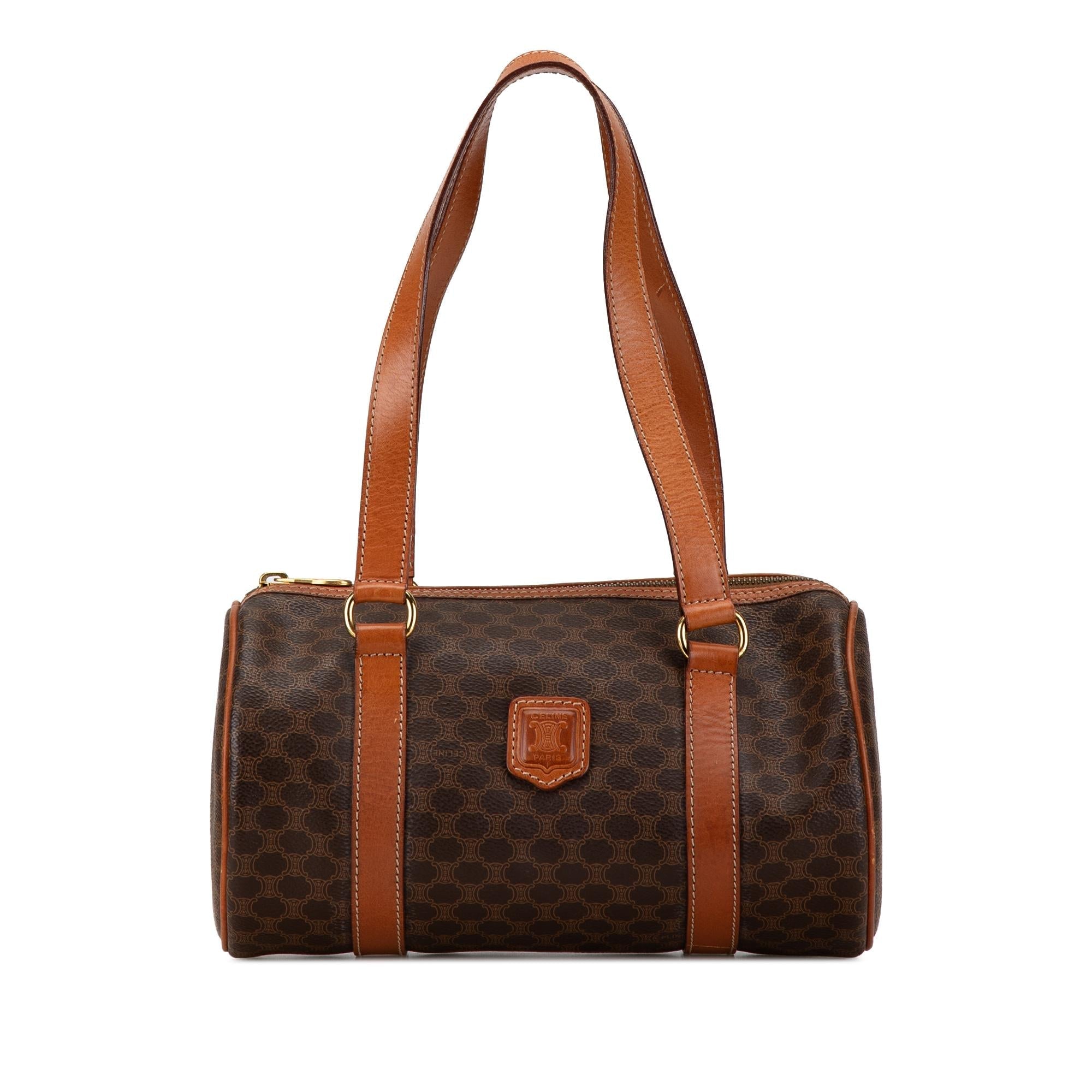 Celine Macadam Coated Canvas Boston Bag (SHG-OdvOSM)