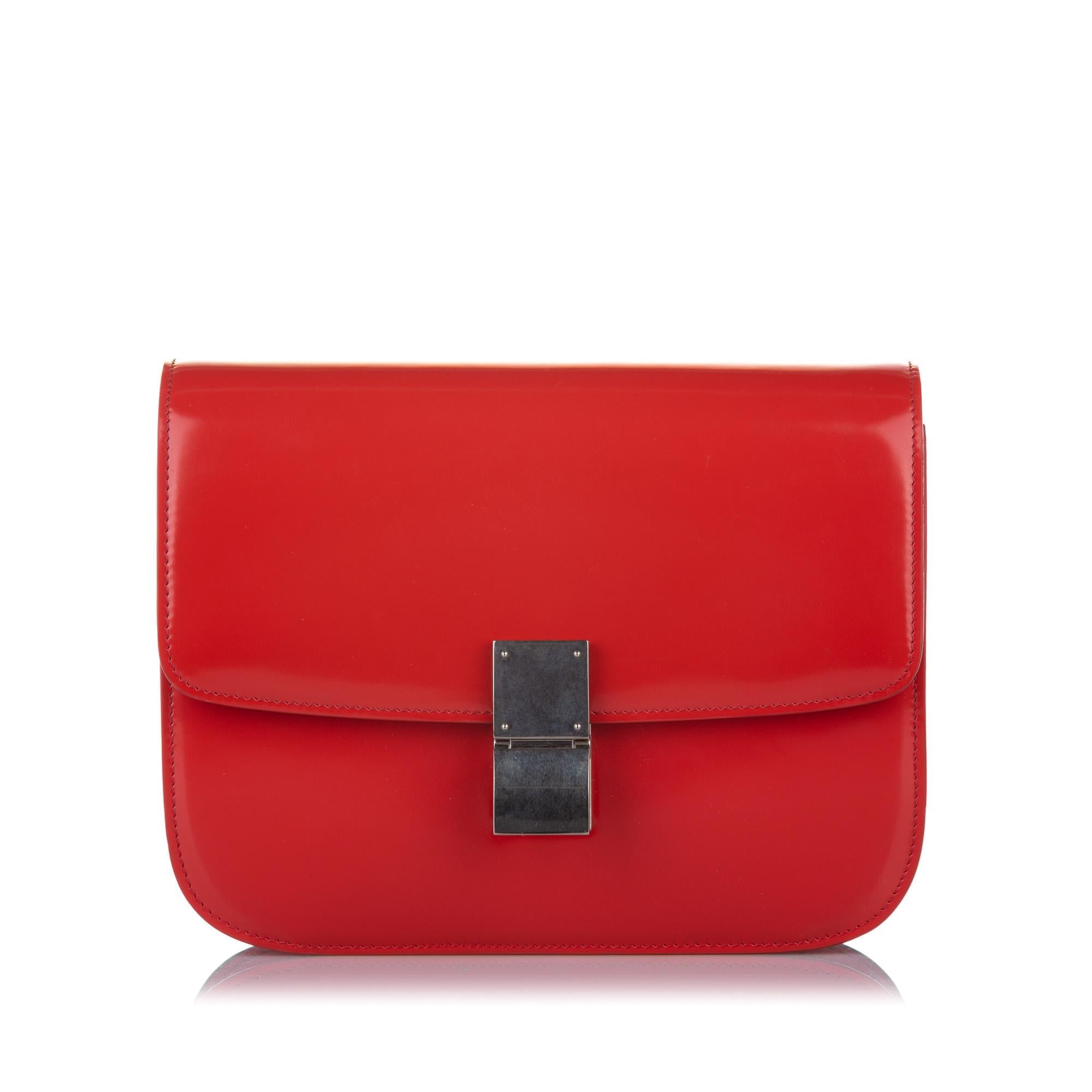 Celine Medium Classic Box Leather Crossbody Bag (SHG-25273)