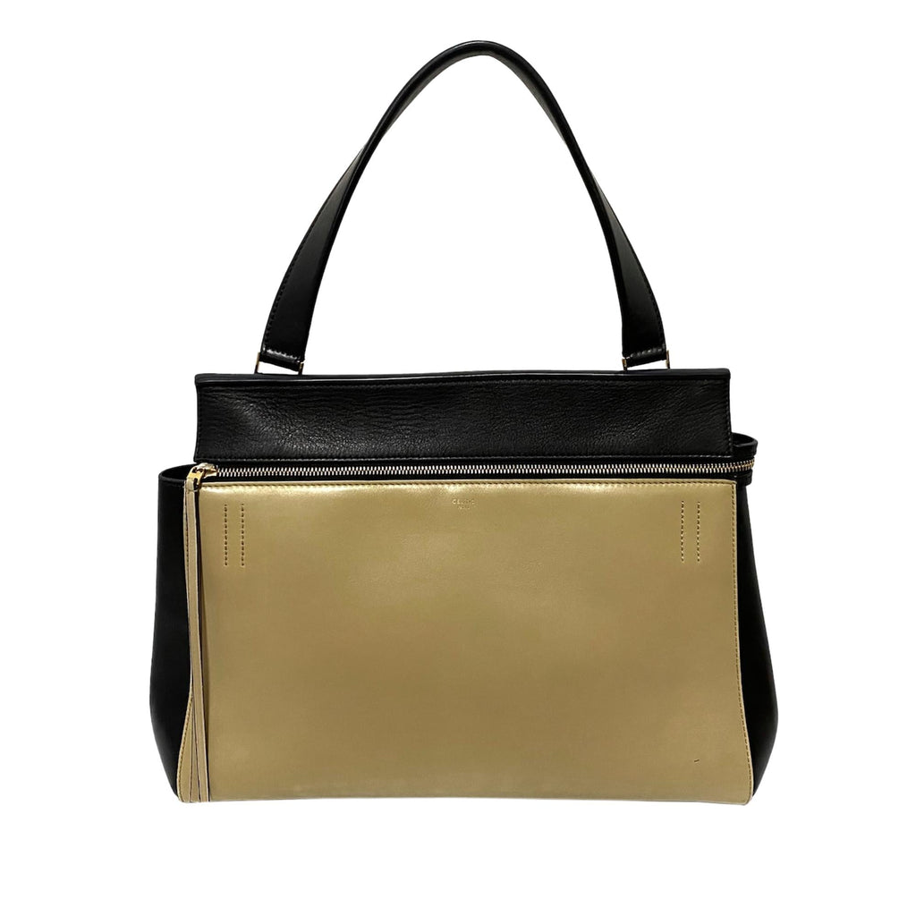 Celine Medium Edge Bicolor Leather Handbag (SHG-37631)
