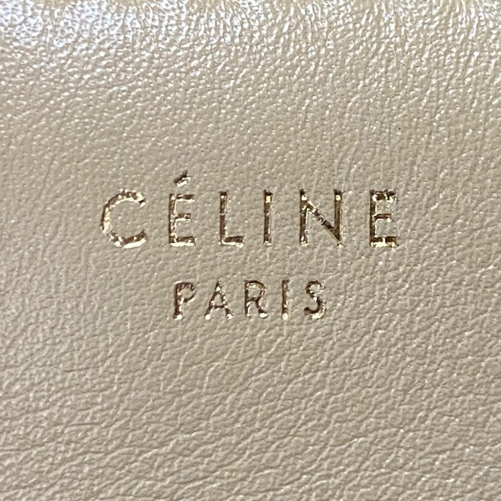 Celine Medium Edge Bicolor Leather Handbag (SHG-37631)