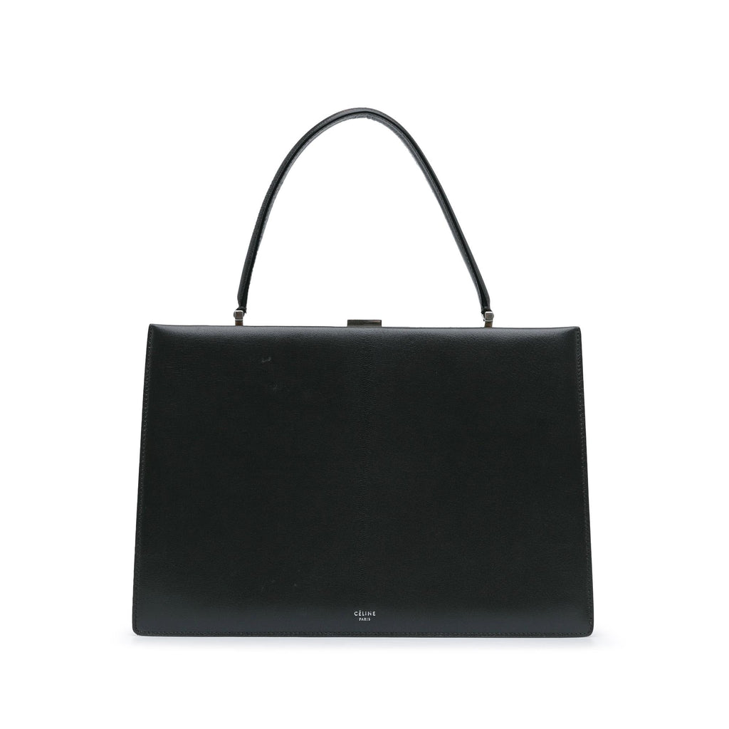Celine Medium Leather Clasp Bag (SHG-J1VgUz)