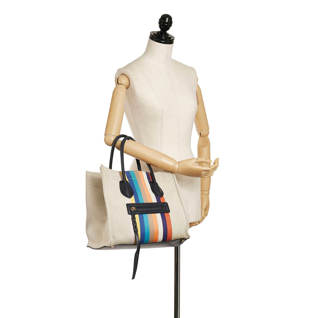 Celine Medium Phantom Luggage Canvas Handbag (SHG-34181)