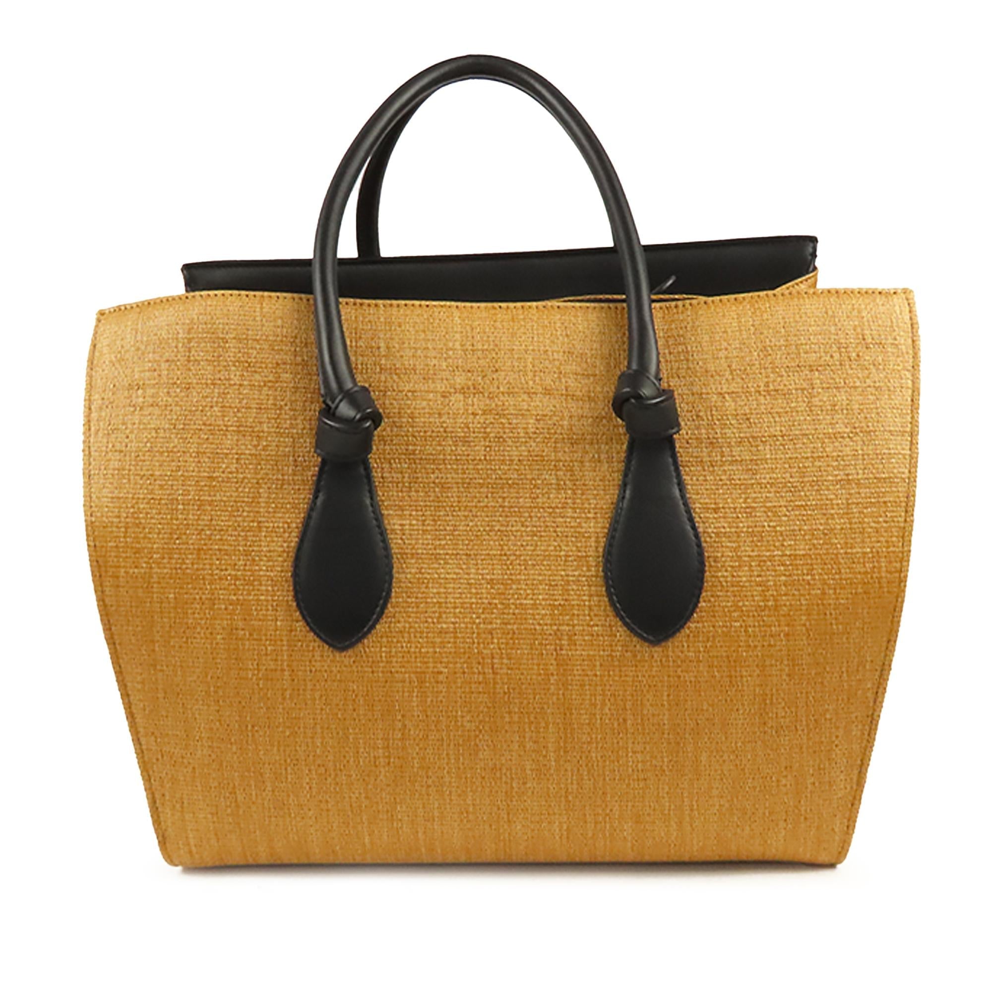 Celine Medium Raffia Tie Tote (SHG-ViQiUy)