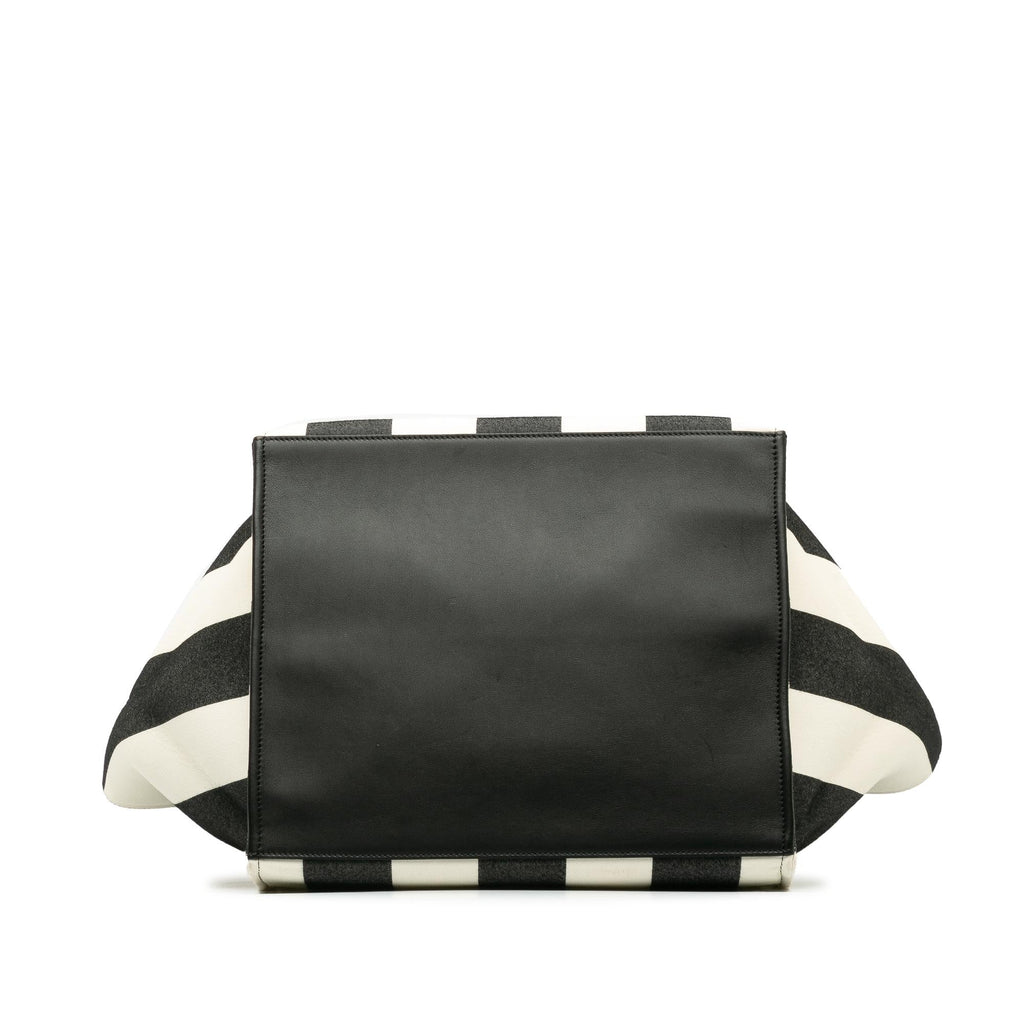 Celine Medium Striped Canvas Big Satchel (SHG-jjxkxO)
