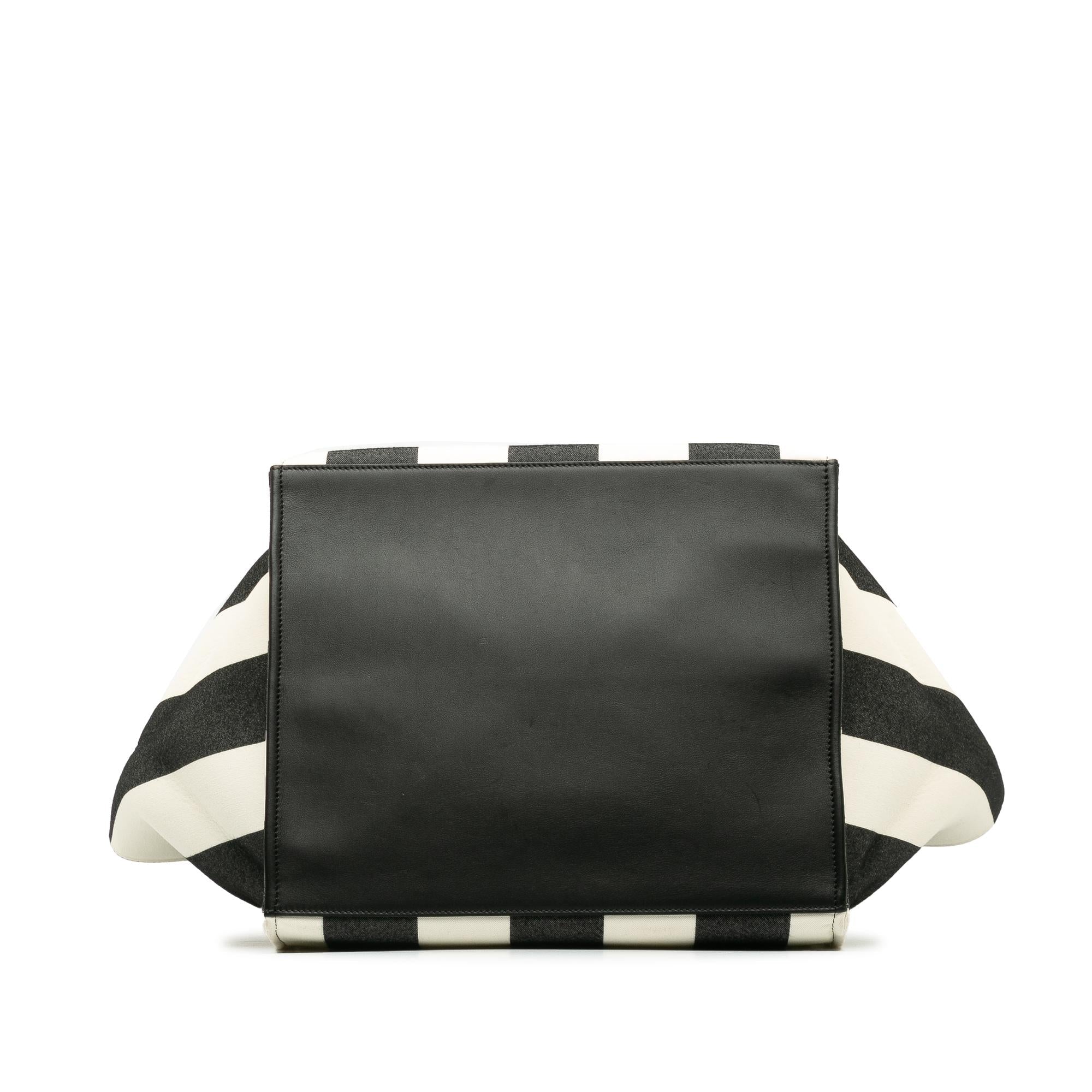 Celine Medium Striped Canvas Big Satchel (SHG-jjxkxO)