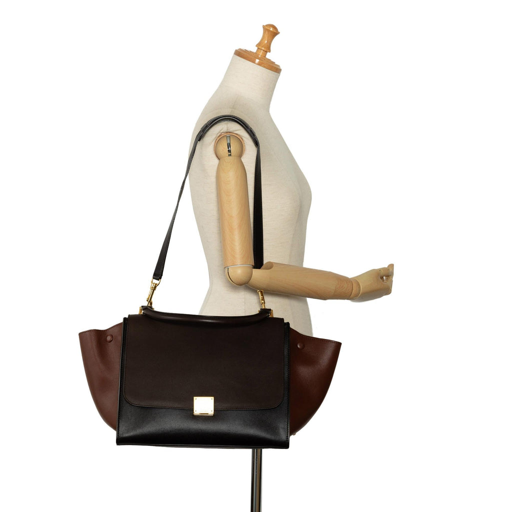 Celine Medium Trapeze Tricolor Satchel (SHG-CdZq7W)