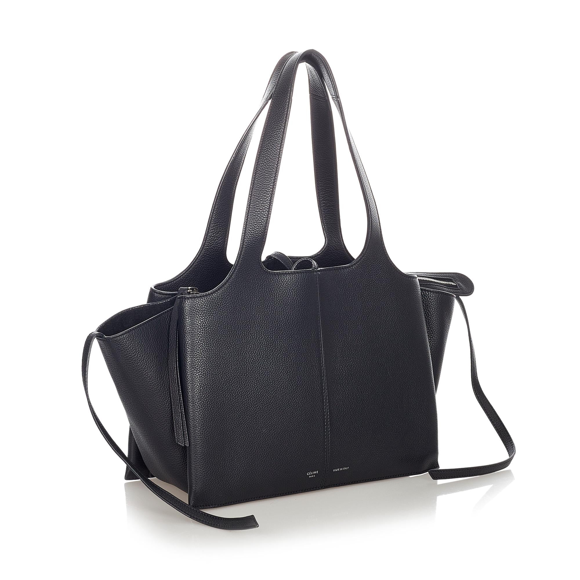 Celine Medium Trifold Leather Tote Bag (SHG-23594)
