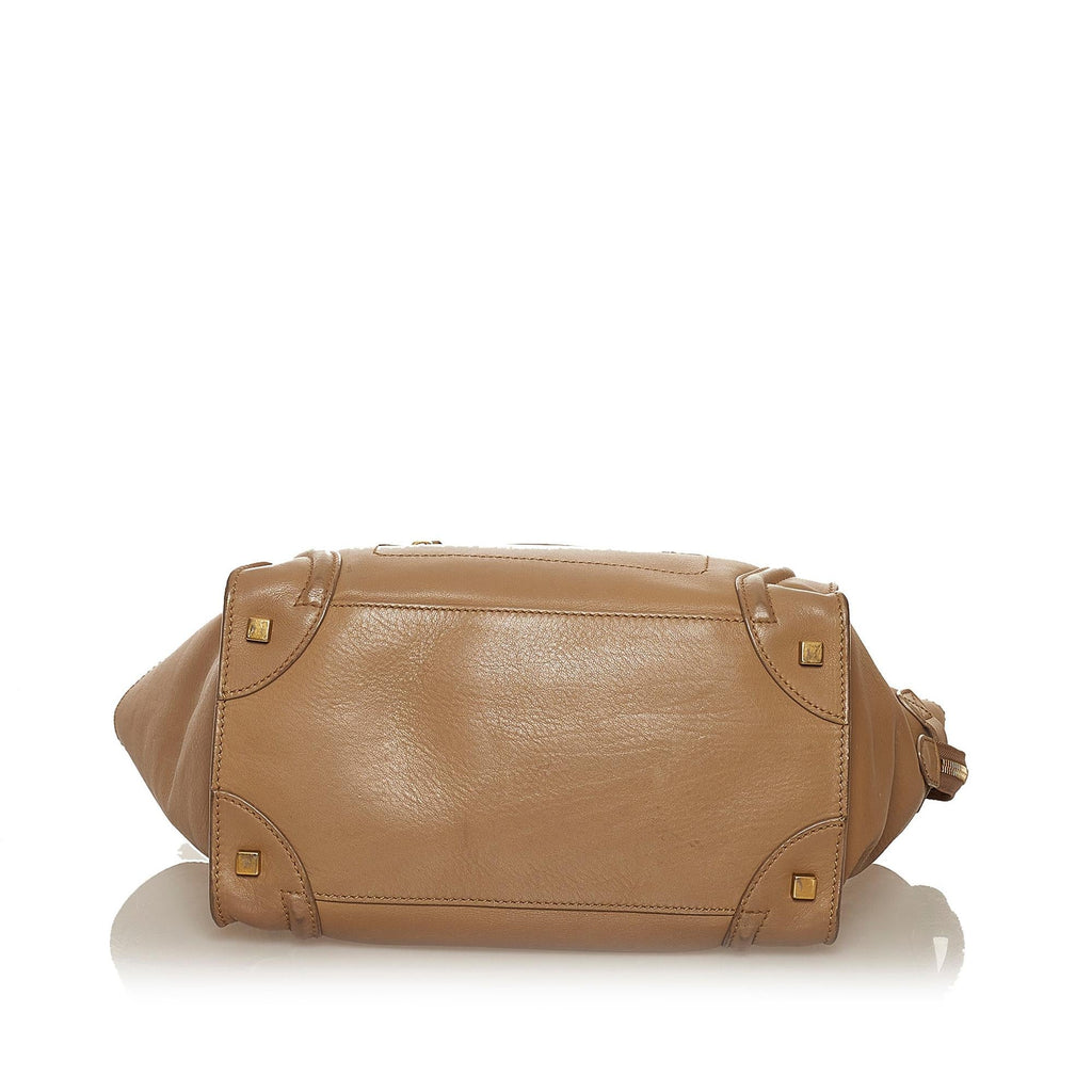 Celine Micro Luggage Tote Leather Handbag (SHG-P8orBT)