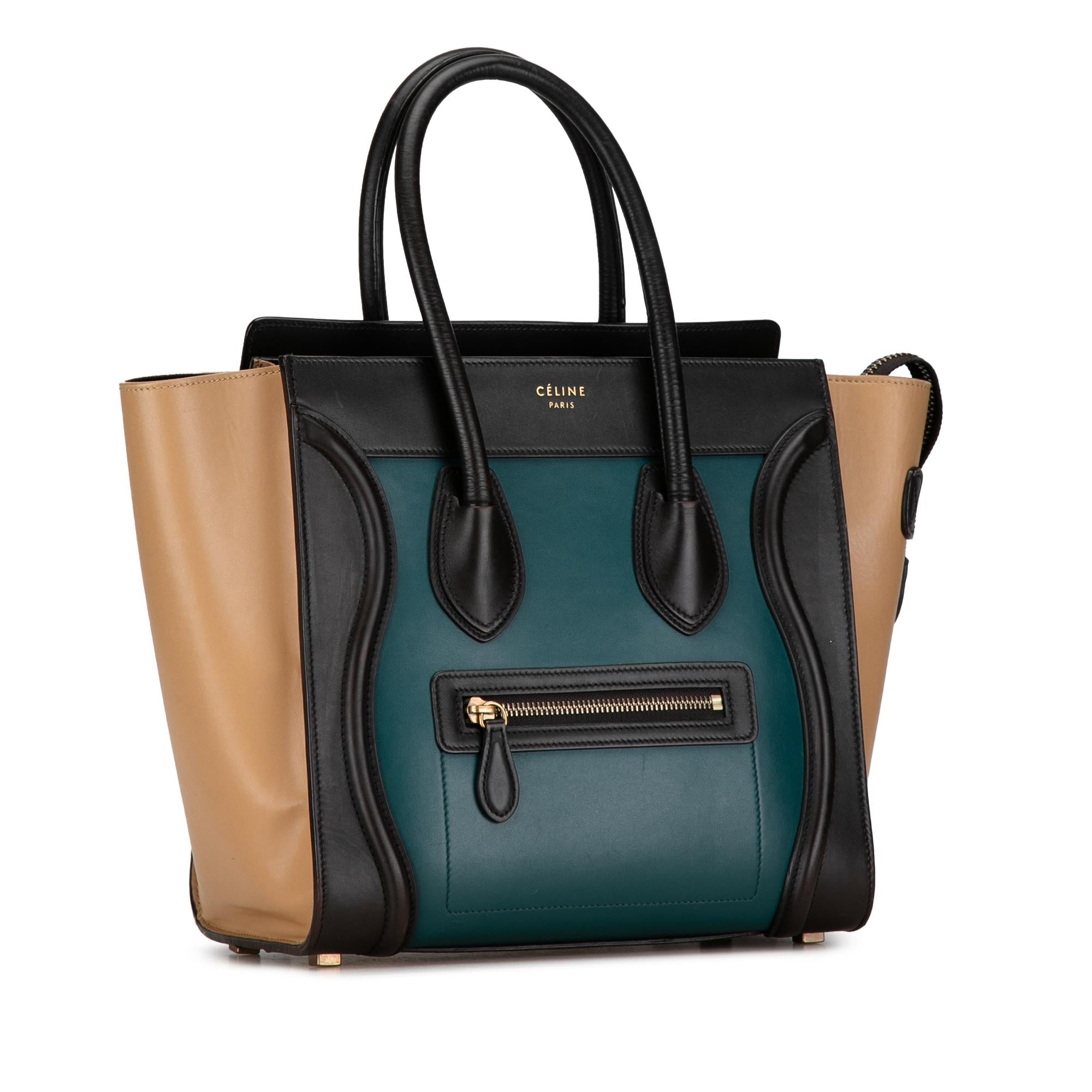 Celine Micro Tricolor Luggage Tote (SHG-thNXmm)