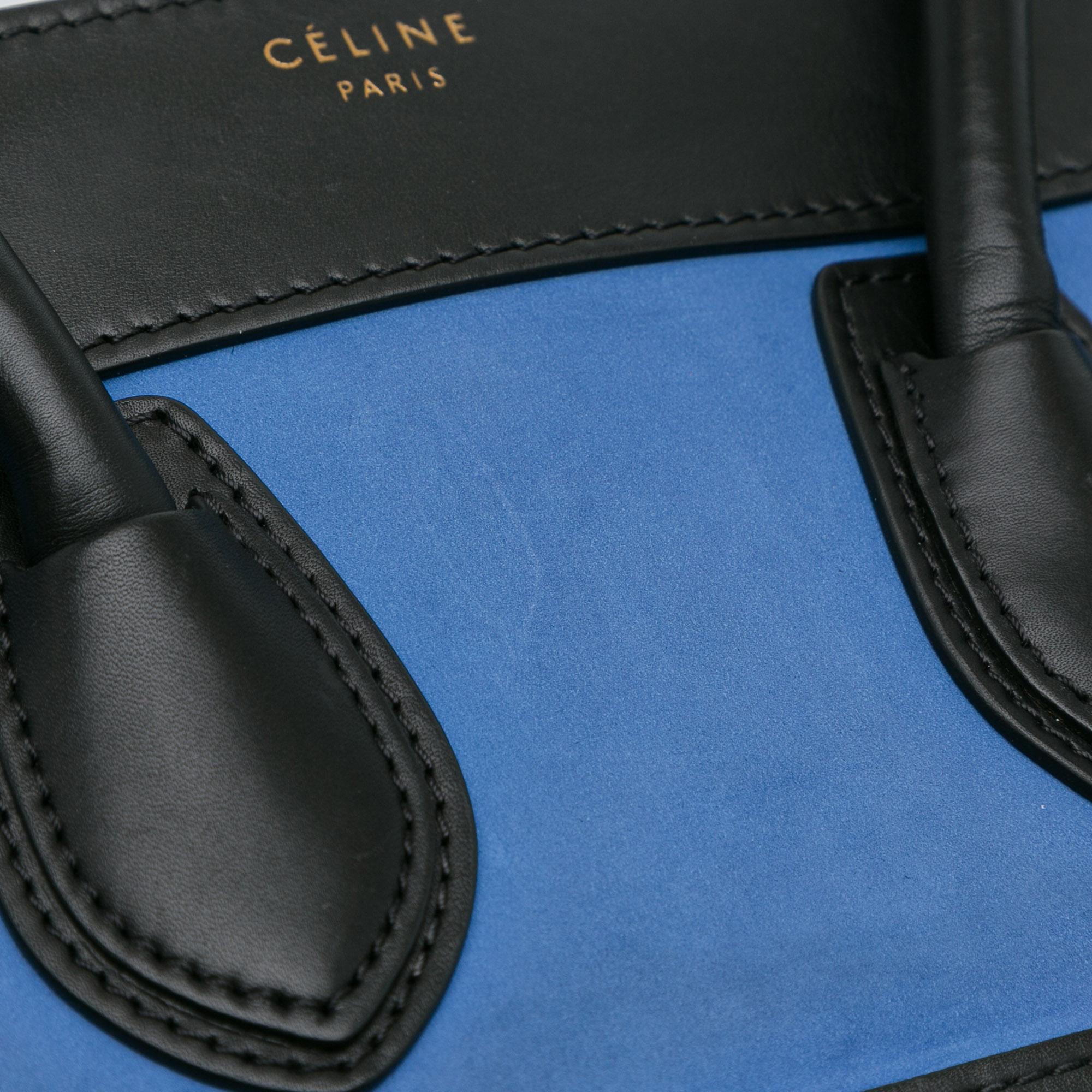 Celine Micro Tricolor Luggage Tote (SHG-oH1S4a)