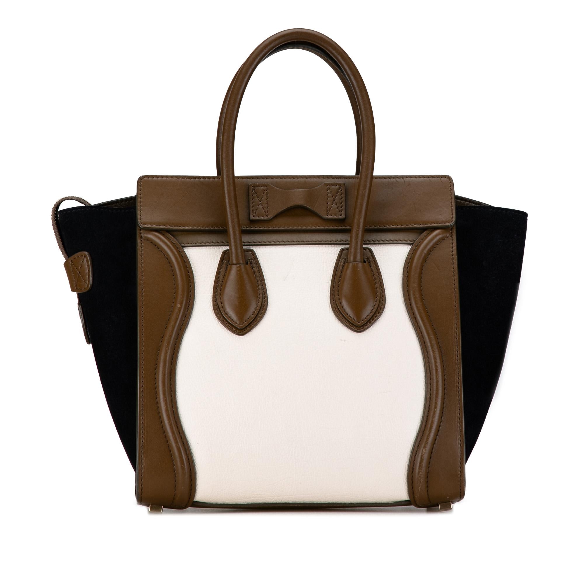 Celine Micro Tricolor Luggage Tote (SHG-WpyFnh)