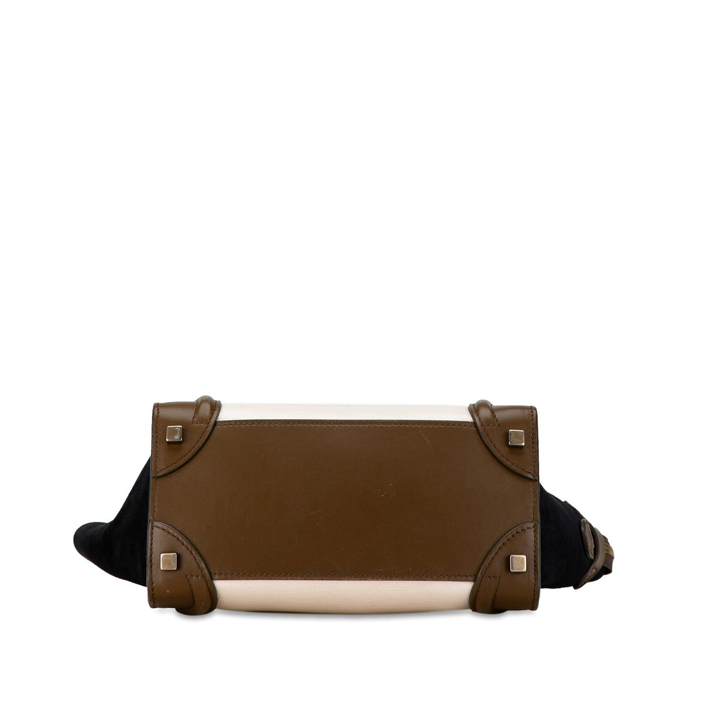 Celine Micro Tricolor Luggage Tote (SHG-WpyFnh)