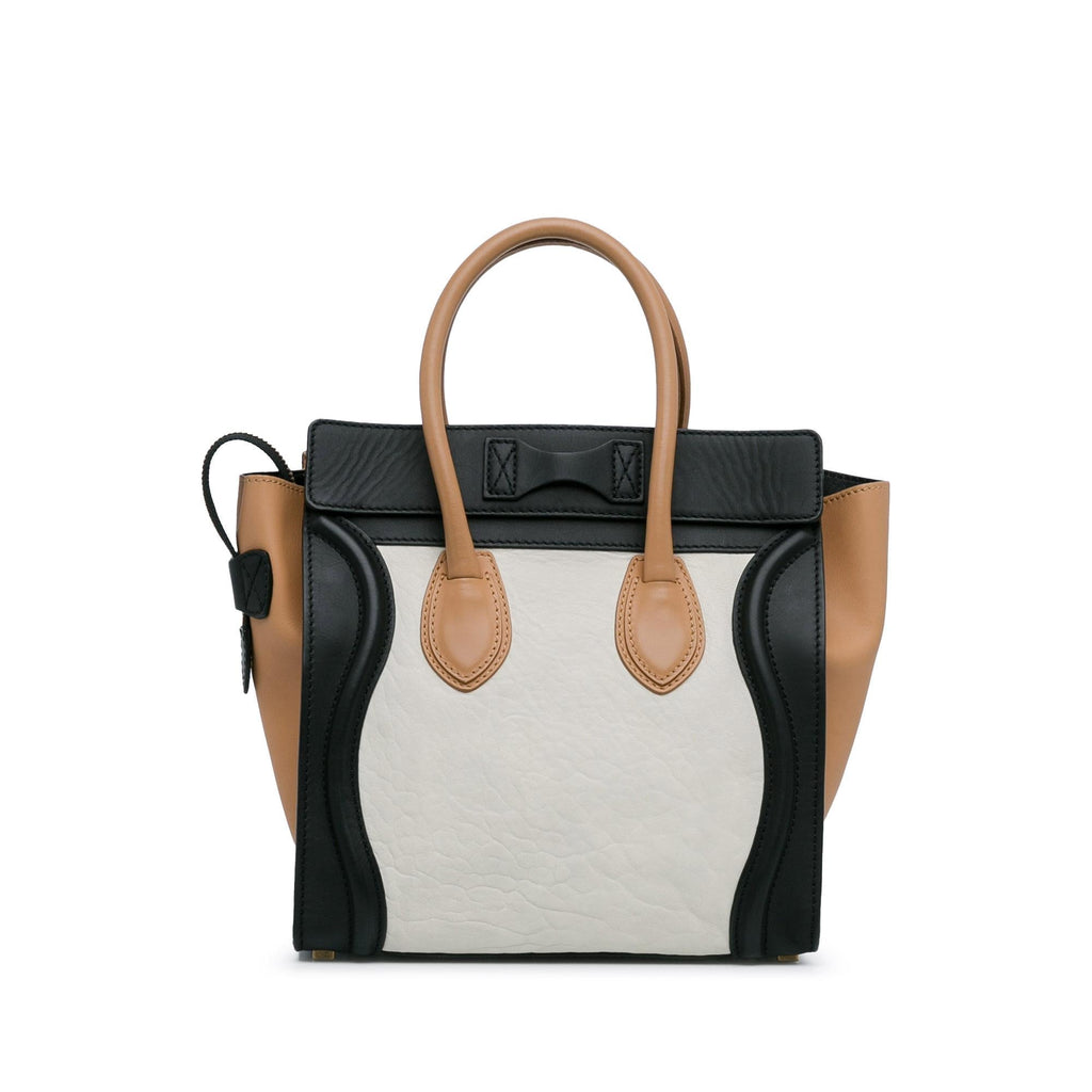 Celine Micro Tricolor Luggage Tote (SHG-VCdAy0)