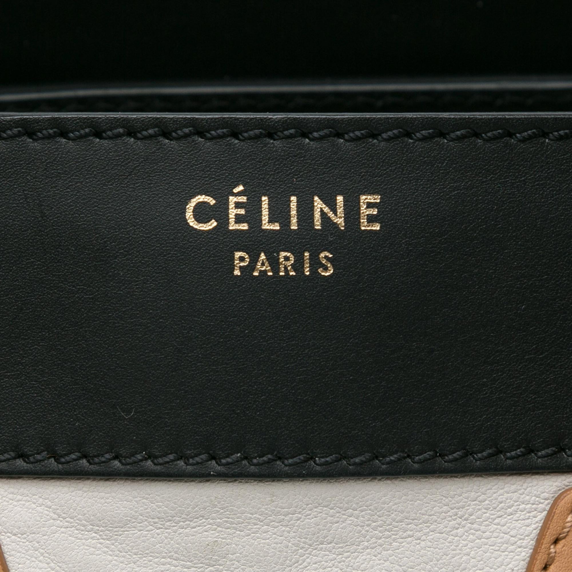 Celine Micro Tricolor Luggage Tote (SHG-VCdAy0)