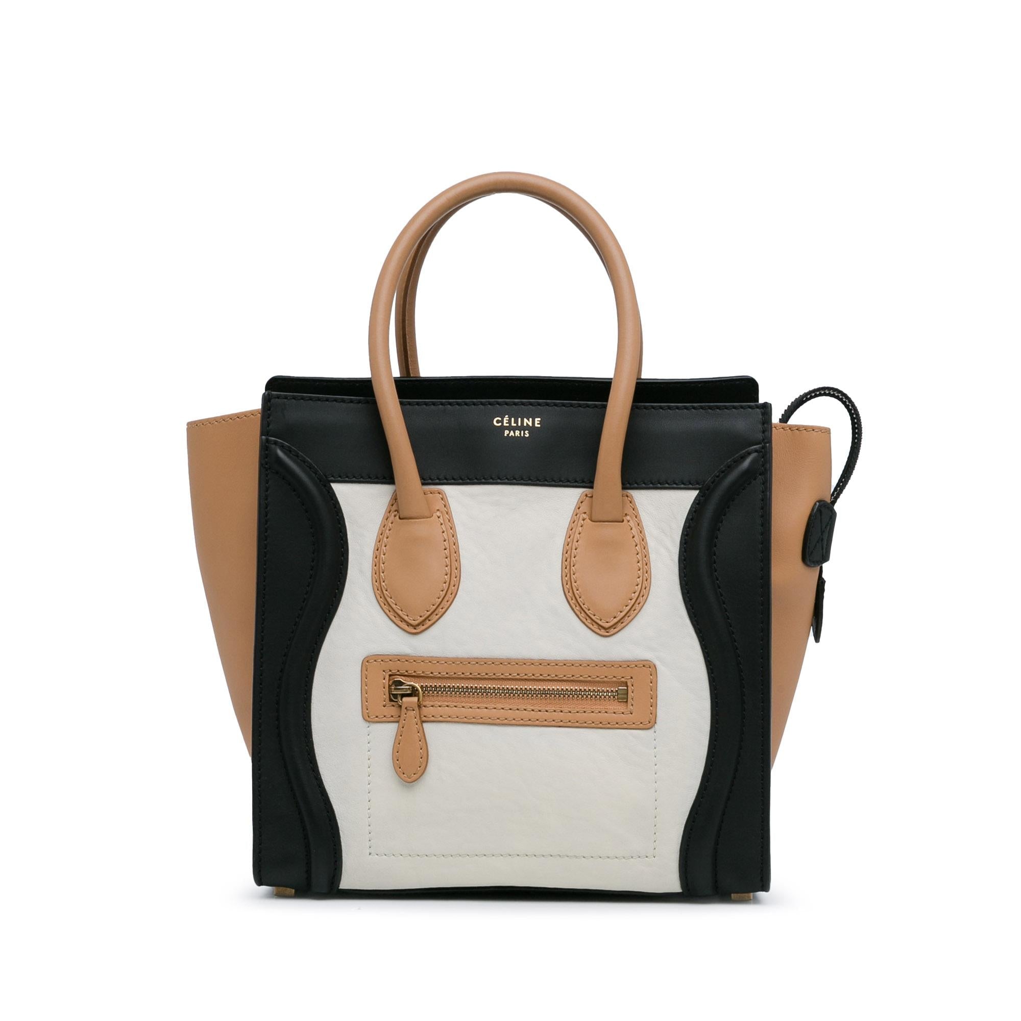 Celine Micro Tricolor Luggage Tote (SHG-VCdAy0)
