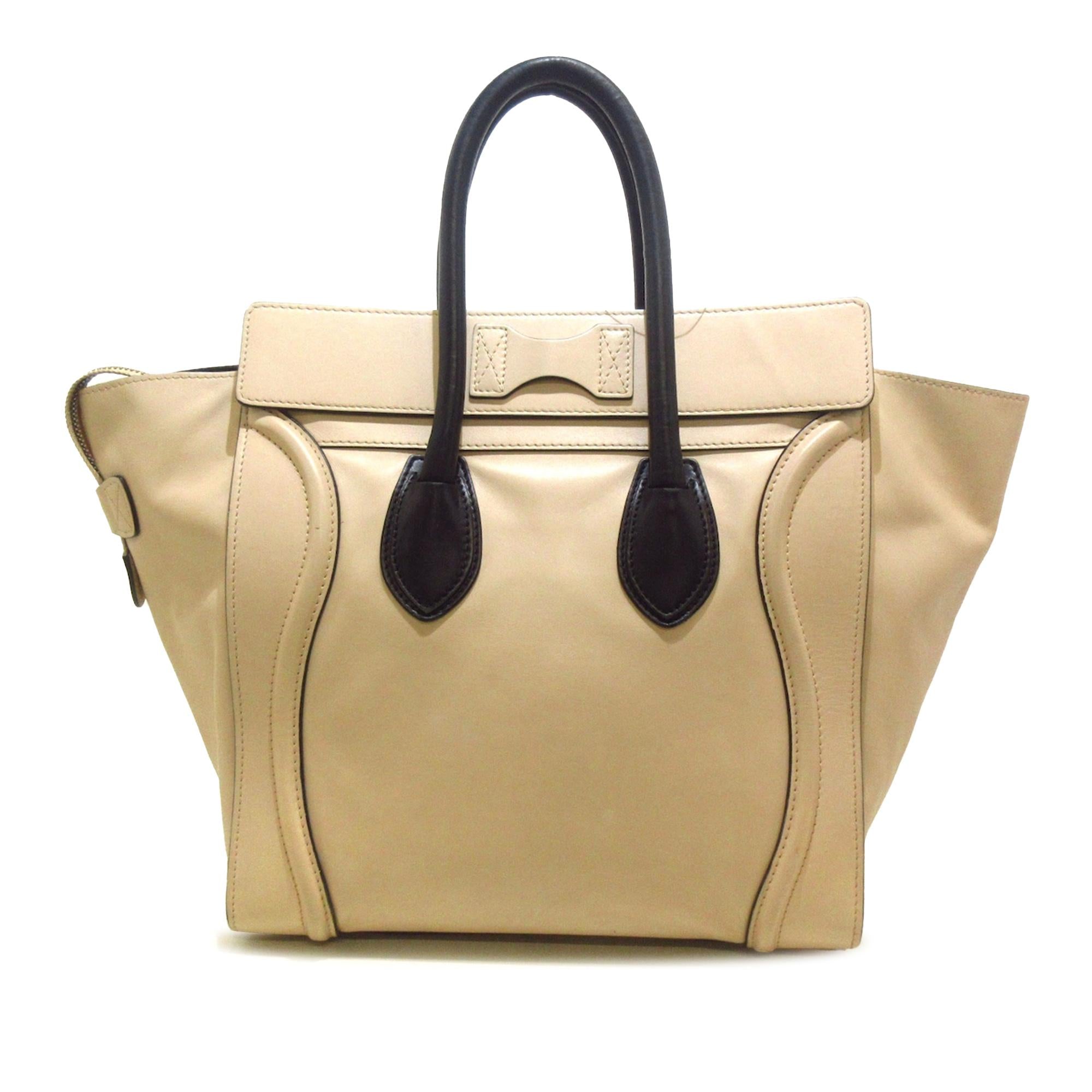 Celine Mini Bicolor Luggage Tote (SHG-M6k5Mi)