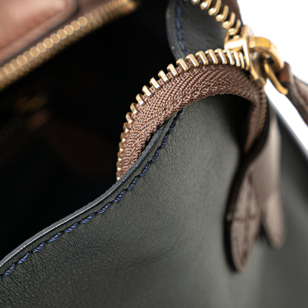 Celine Mini Bicolor Luggage Tote (SHG-mEYrYF)