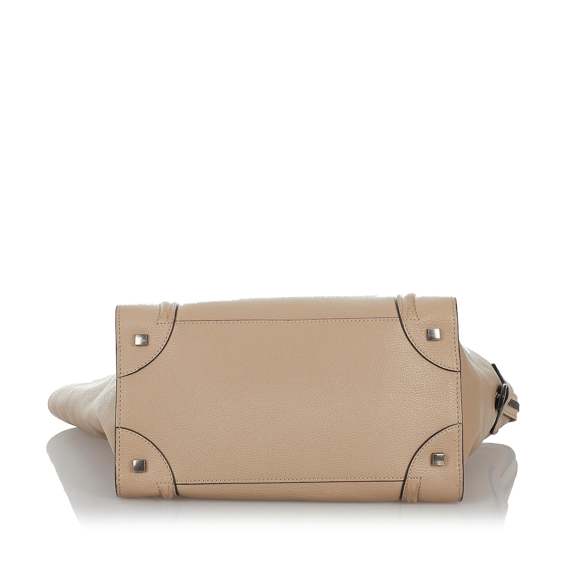 Celine Mini Luggage Leather Tote Bag (SHG-26808)