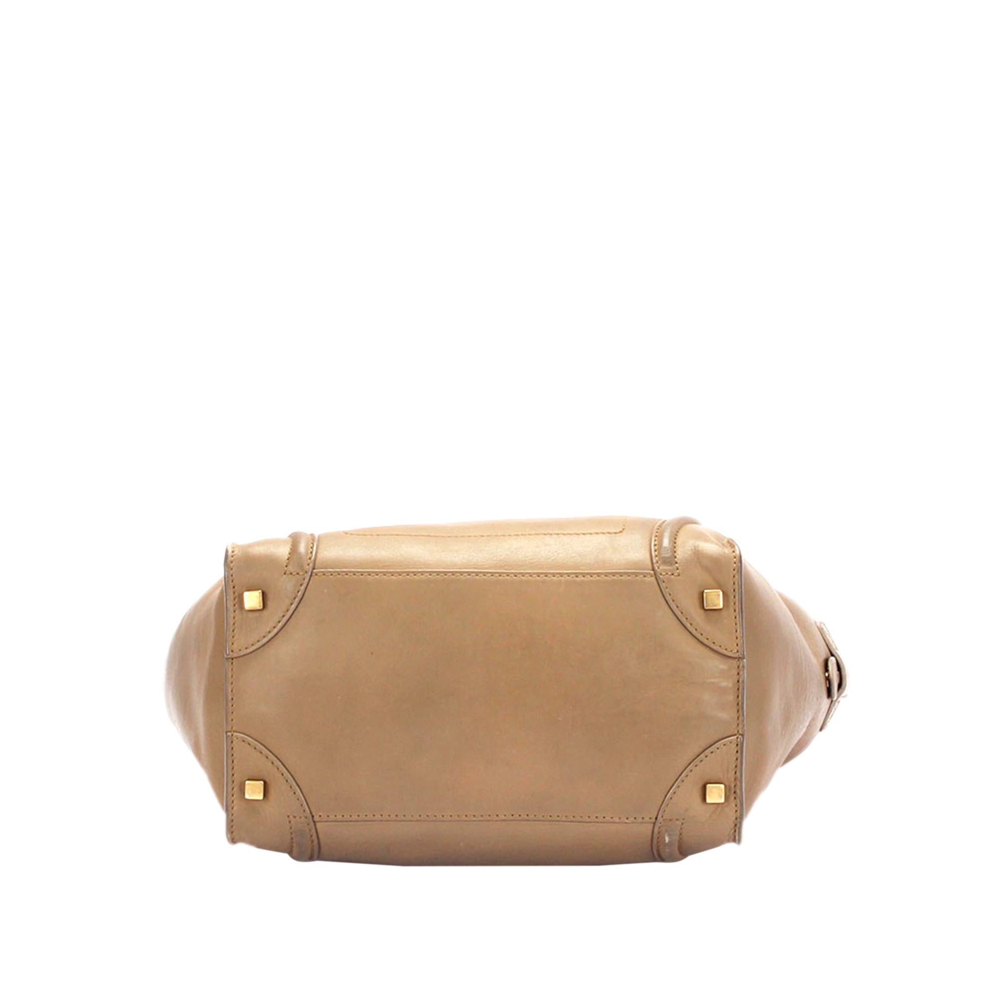 Celine Mini Luggage Leather Tote Bag (SHG-pguqwI)