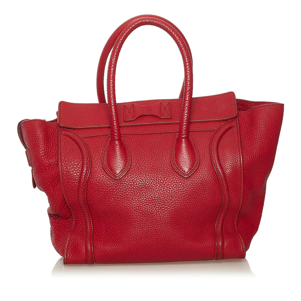 Celine Mini Luggage Leather Tote Bag (SHG-nT7EYh)